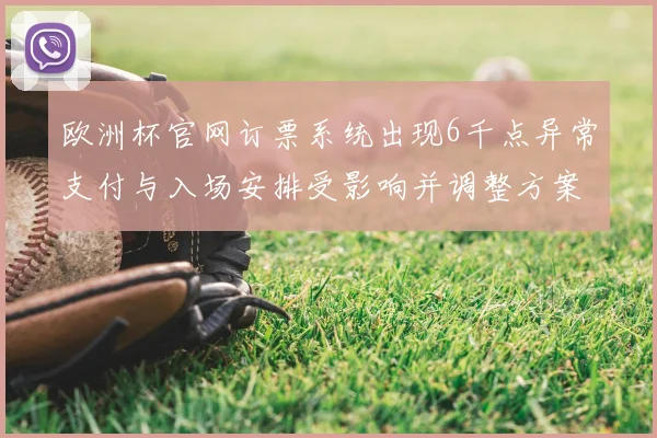 欧洲杯官网订票系统出现6千点异常支付与入场安排受影响并调整方案